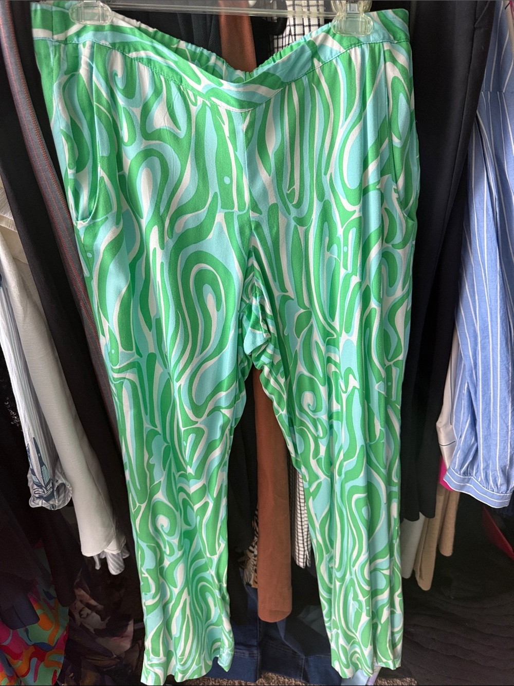 Lilly Pulitzer, tropical pull pants